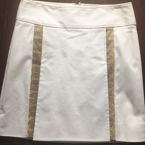 Dolce & Gabbana miniskirt w/ leather    trim